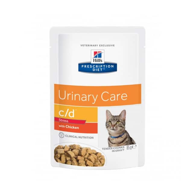 12 sachets de 85 g Prescription Diet Feline C/D Urinary Care Hill