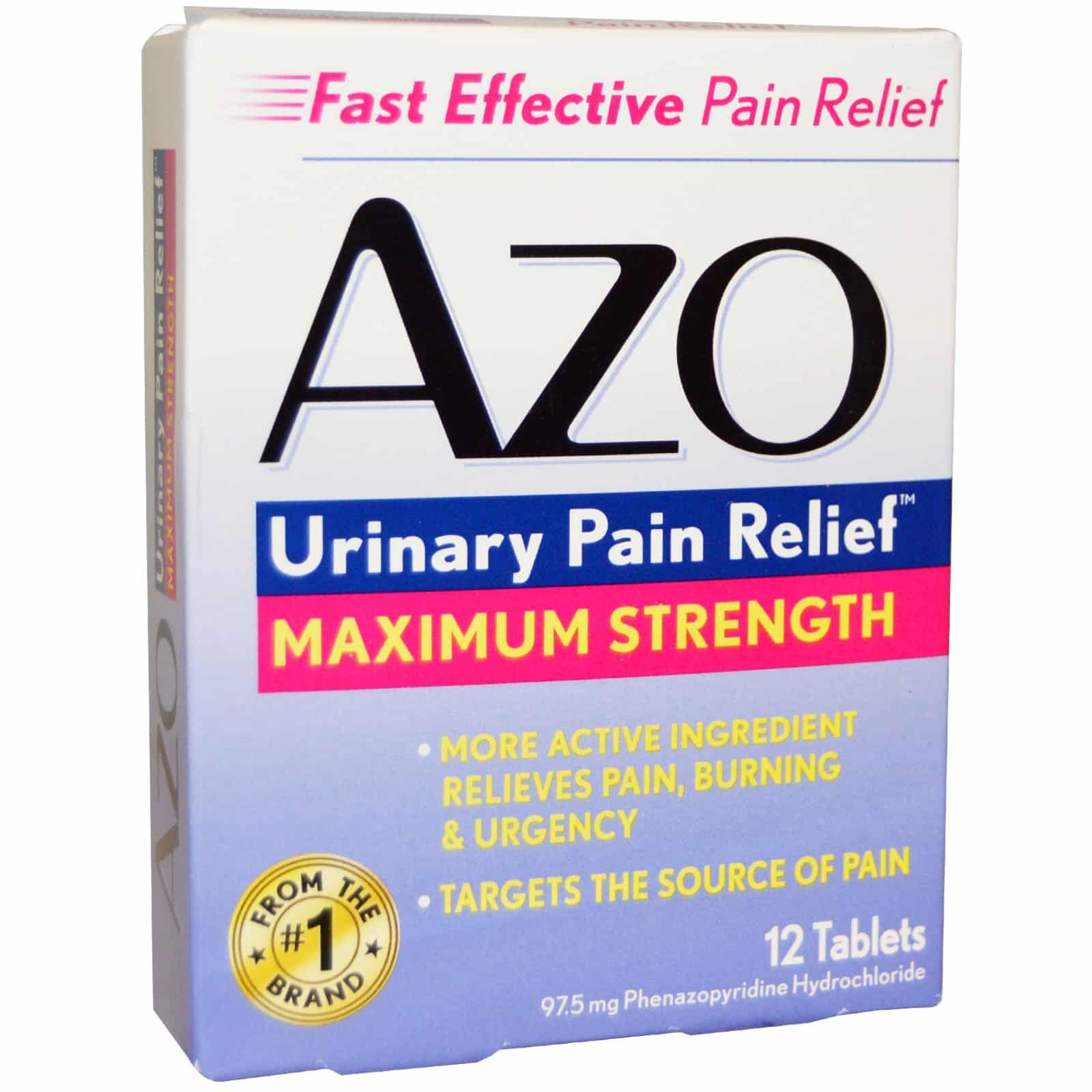 Azo, Urinary Pain Relief, Maximum Strength, 12 Tablets (97.5 mg)