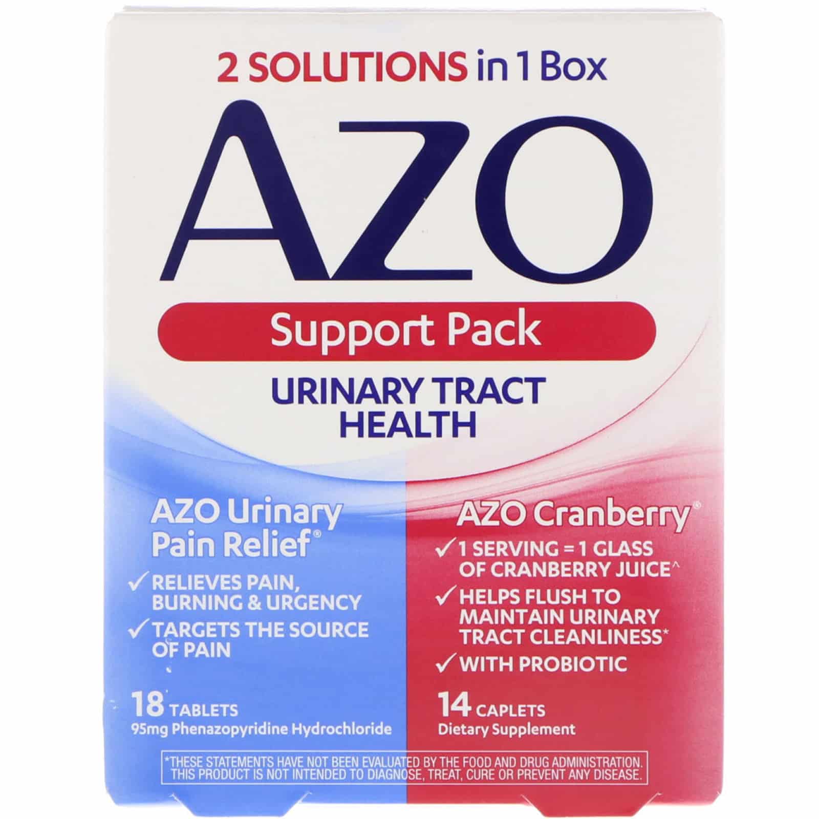Azo, Urinary Tract Health, Support Pack, 18 Tablets, 14 Caplets