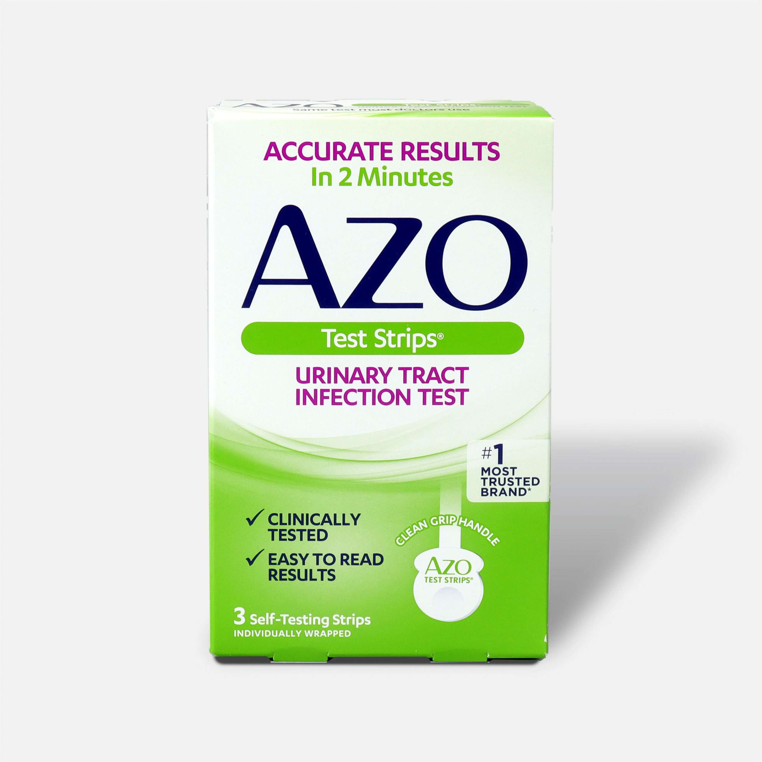 Azo Urinary Tract Infection Test Strips with Handle, 3 ct