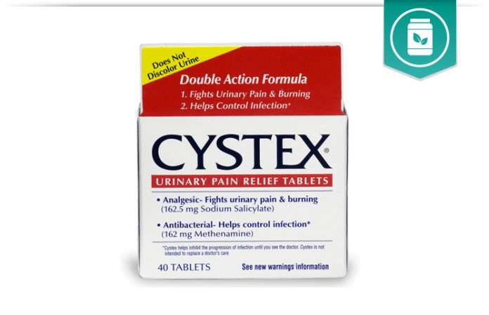 Cystex Urinary Pain Relief Tablets.