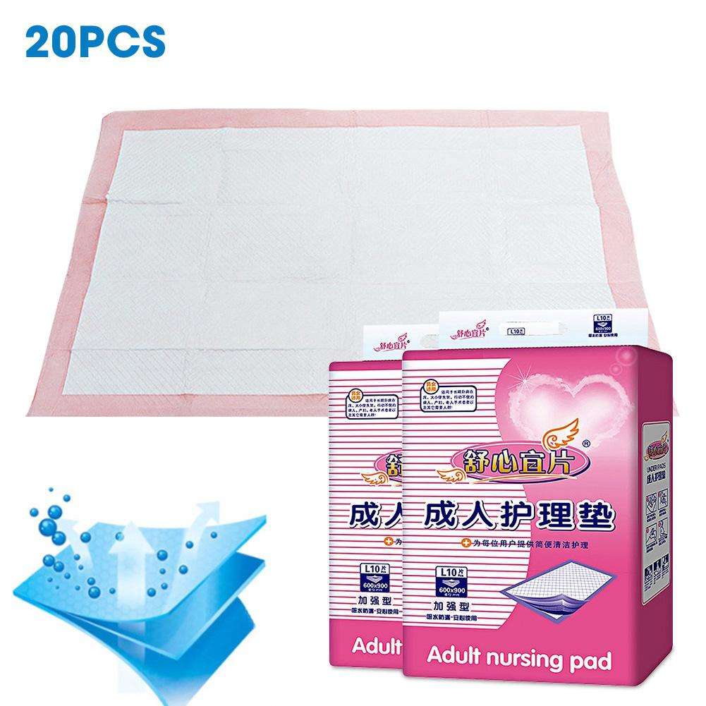 FAGINEY Elderly Incontinence Pad,20pcs Disposable Underpad Adult ...