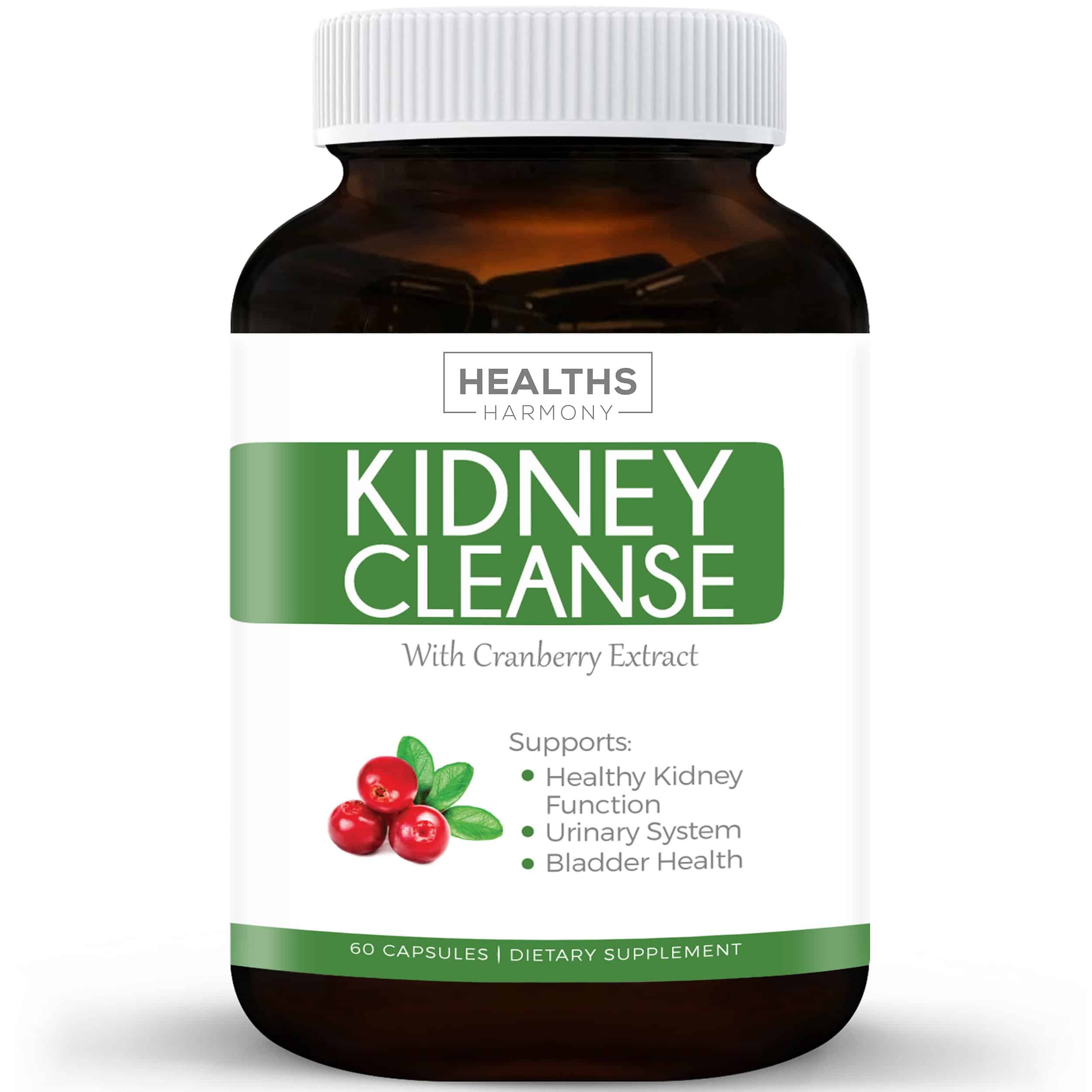 Healths Harmony Kidney Cleanse Supplement (Vegetarian) Supports Bladder ...