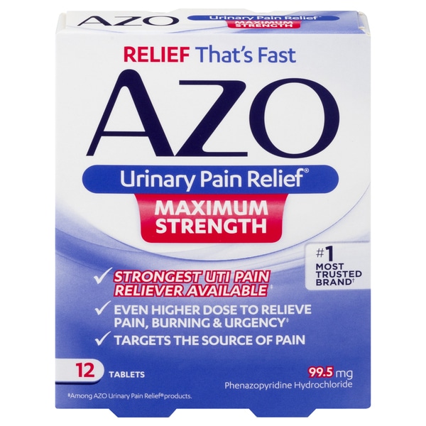 Save on AZO Urinary Pain Relief Tablets Maximum Strength Order Online ...