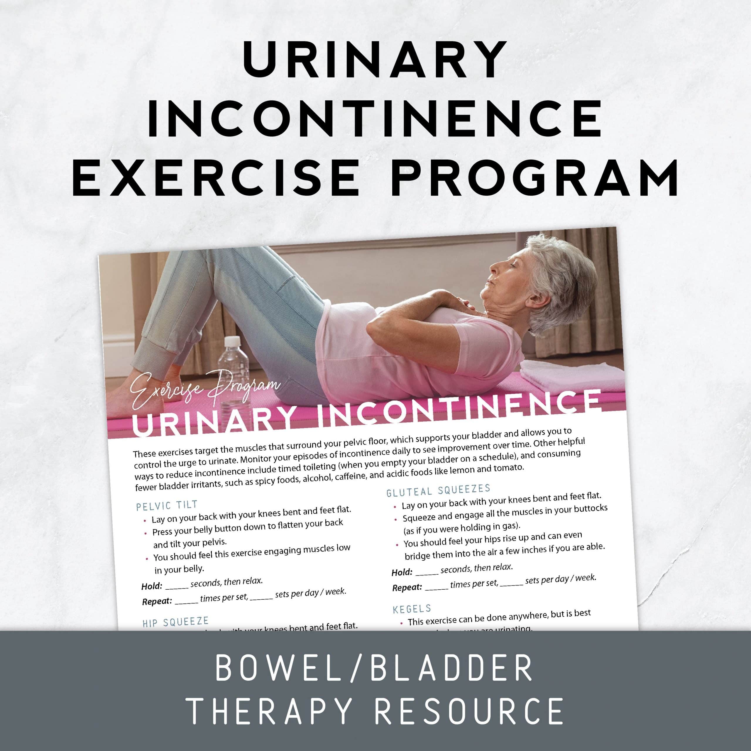 Urinary Incontinence Exercise Program  Therapy Insights
