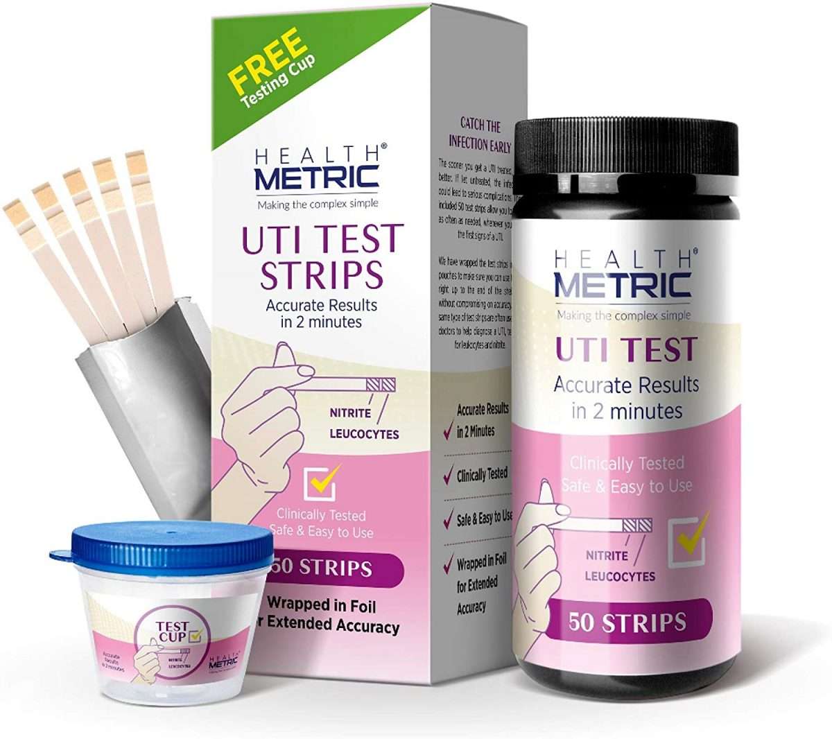 UTI Test Strips for Women &  Men Easy to Use at Home Urinary Tract ...