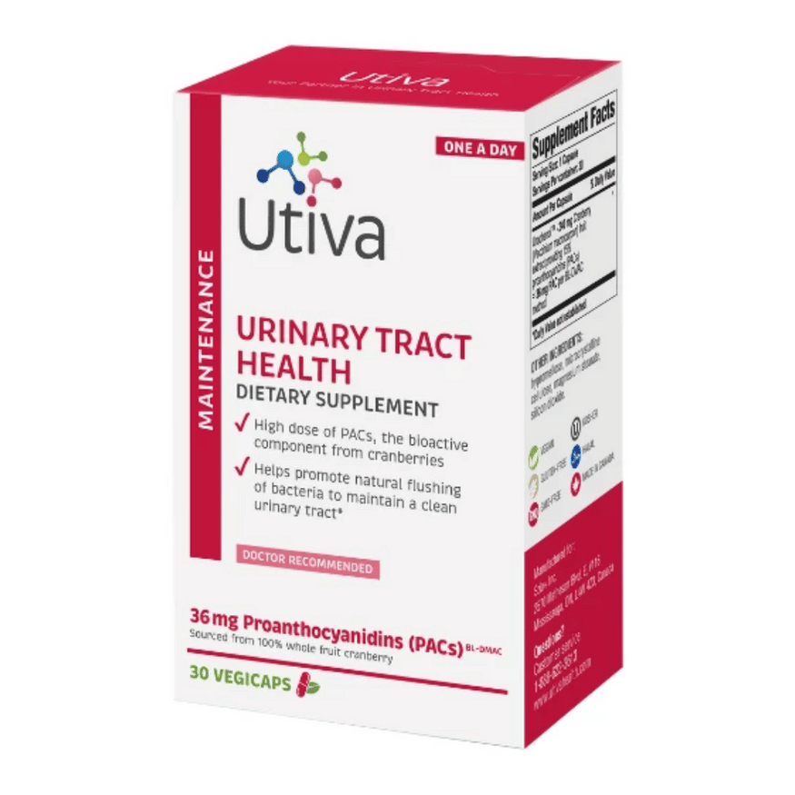 Utiva Urinary Tract Infection Control Supplement Capsules  My Health ...